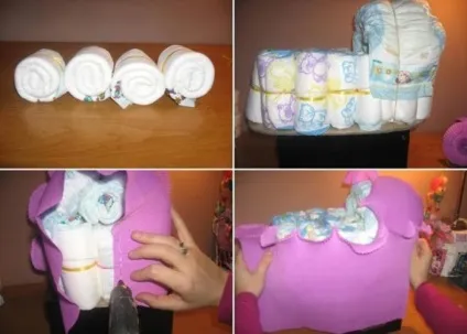 Подарунок для дівчинки з памперсів як зробити своїми руками (ідеї) Подарунок для дівчинки з памперсів як зробити своїми руками