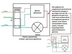 Підключення прожектора з датчиком руху - сто питань сто відповідей (прожектора) Підключення прожектора з датчиком руху - сто питань сто відповідей
