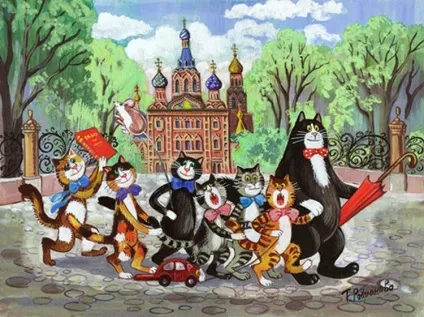 Приголомшливі картини з котами Тетяни Родіонової () Приголомшливі картини з котами Тетяни Родіонової