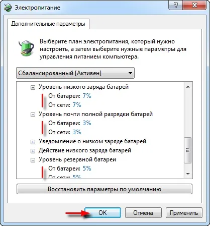 Правильна настройка електроживлення ноутбука (ноутбука) Правильна настройка електроживлення ноутбука