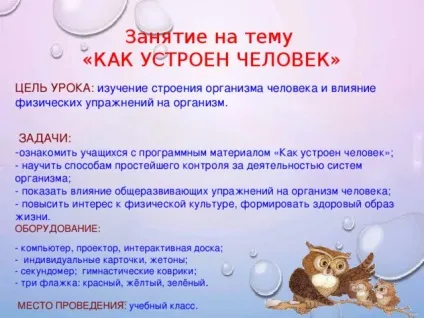 Презентація - як влаштована людина - фізкультура, презентації