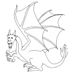 Розмальовки драконів для дітей - забавні казкові дракони (дракони) Розмальовки драконів для дітей - забавні казкові дракони