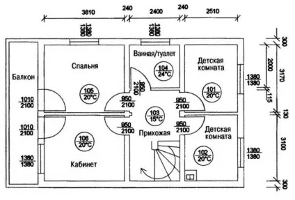 Розрахунок опалення за площею приміщення і теплового навантаження (приміщення) Розрахунок опалення за площею приміщення і теплового навантаження