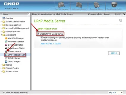 Організація upnp-медіасерверів для відео-програвачів високої чіткості, qnap (чіткості) Організація upnp-медіасерверів для відео-програвачів високої чіткості, qnap