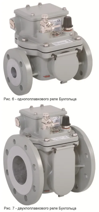 Реле захисту трансформатора (принцип Бухгольца)