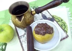 Рецепт печені яблука з сиром (яблука) Рецепт печені яблука з сиром