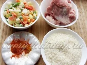 Рецепт різотто з овочами і м'ясом