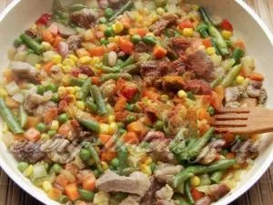 Рецепт різотто з овочами і м'ясом