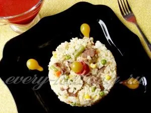 Рецепт різотто з овочами і м'ясом