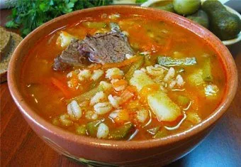 Рецепти розсольнику з перловкою і солоними огірками (перловкою) Рецепти розсольнику з перловкою і солоними огірками