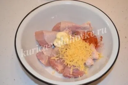 Рецепт курячих ніжок в духовці з сиром і майонезом (рецепт) Рецепт курячих ніжок в духовці з сиром і майонезом