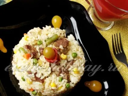 Рецепт різотто з овочами і м'ясом