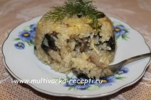 Різотто з м'ясом і грибами