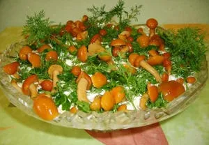 Салат з маринованими опеньками смачні і прості рецепти, грибний сайт (опеньками) Салат з маринованими опеньками смачні і прості рецепти, грибний сайт