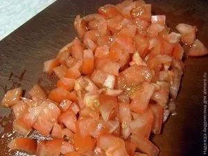 Салат з шинкою шампіньйонами і помідорами (черрі) Салат з шинкою шампіньйонами і помідорами