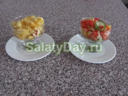 Салат коктейль з шинкою і сиром (сир шинка коктейль салат) Салат коктейль з шинкою і сиром