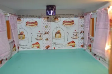 Саморобний ляльковий будиночок (набору дерев'яних меблів) Саморобний ляльковий будиночок