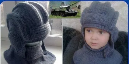 Шапка танкіста гачком своїми руками (своїми) Шапка танкіста гачком своїми руками