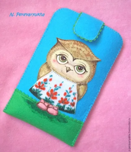 Шиємо милий чохол для телефону з фетру - ярмарок майстрів - ручна робота, handmade (совушка) Шиємо милий чохол для телефону з фетру - ярмарок майстрів - ручна робота, handmade