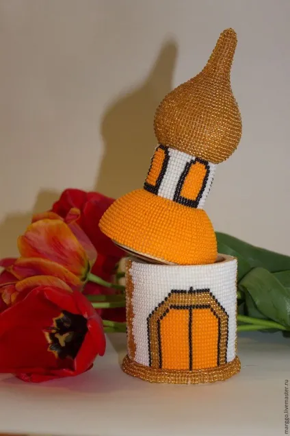 Шкатулка-храм з бісеру - ярмарок майстрів - ручна робота, handmade (клей момент) Шкатулка-храм з бісеру - ярмарок майстрів - ручна робота, handmade