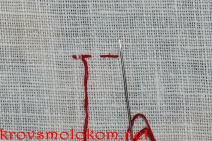 Шов вперед голка (голку) (нитки муліне тканину) Шов вперед голка (голку)
