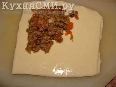 Листкові конвертики з м'ясом