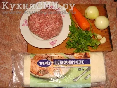 Листкові конвертики з м'ясом