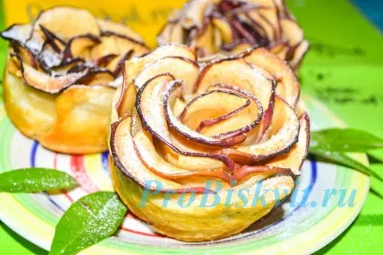Листкові трояндочки з яблуками рецепт з фото крок за кроком (рецепт з листкового тіста) Листкові трояндочки з яблуками рецепт з фото крок за кроком