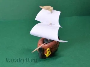 Вітрильний корабель - ліплення з пластиліну для дітей від 6 років, каракулі (пластиліну) Вітрильний корабель - ліплення з пластиліну для дітей від 6 років, каракулі