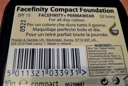 Відгук про компактної пудрі max factor facefinity compact foundation (відтінок 02 ivory)