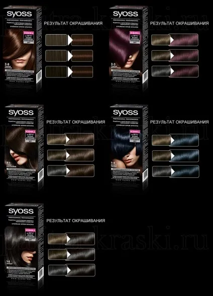 Палітра Сьеси (syoss color) - базові відтінки (color) Палітра Сьеси (syoss color) - базові відтінки