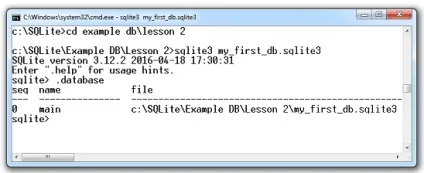 Створення баз даних sqlite3