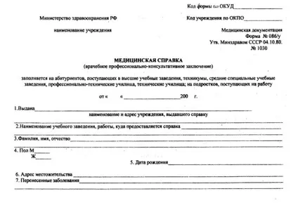 Довідка 086У медична довідка для поступающіхмама - доктор