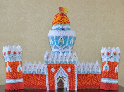 Старовинний замок з модулів, країна майстрів (папір гофрований) Старовинний замок з модулів, країна майстрів