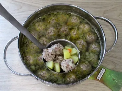 Суп з тюфтельками - покроковий рецепт з фото як приготувати (покроковий) Суп з тюфтельками - покроковий рецепт з фото як приготувати