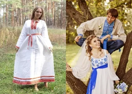 Весільні сукні в слов'янському стилі (слов'янському стилі плаття) Весільні сукні в слов'янському стилі