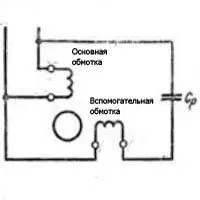 Схема підключення, підбір і розрахунок пускового конденсатора (конденсатора) Схема підключення, підбір і розрахунок пускового конденсатора