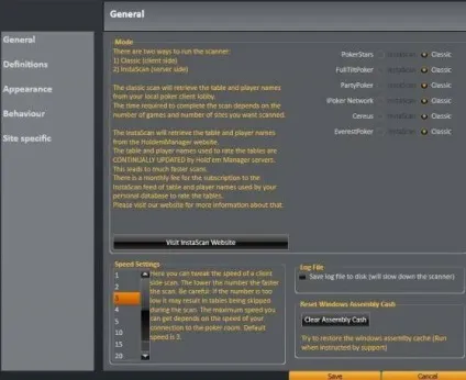 Table scanner