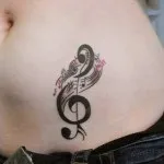 Тату ноти значення, фото і ескізи (тату) Тату ноти значення, фото і ескізи