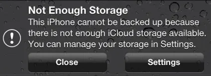 This iphone can not be backed up because there is not enough icloud storage - блог сервісного