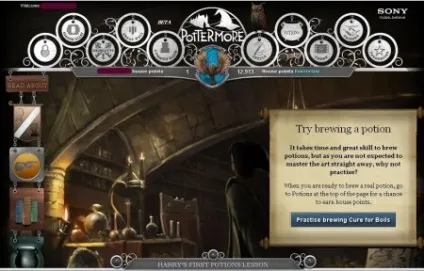 Тестова версія pottermore (повної) Тестова версія pottermore