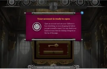 Тестова версія pottermore (відбувається) Тестова версія pottermore