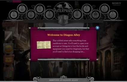 Тестова версія pottermore (кнопку) Тестова версія pottermore