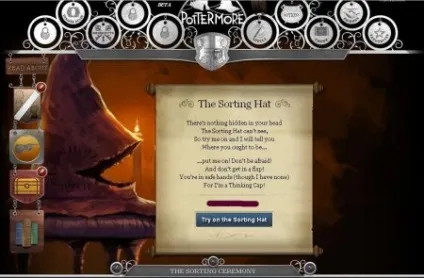 Тестова версія pottermore (ресурсом) Тестова версія pottermore