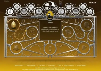 Тестова версія pottermore (показати) Тестова версія pottermore