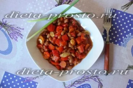 Тушкована квасоля в томаті з овочами, рецепт (томати) Тушкована квасоля в томаті з овочами, рецепт