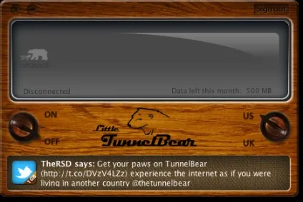 Tunnel bear