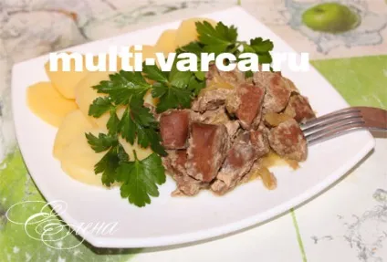Тушкована печінка з картоплею в мультиварці (картопля) Тушкована печінка з картоплею в мультиварці