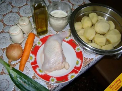 Тушкована картопля з курячим стегенцем (покроковий рецепт з фото) (тортів) Тушкована картопля з курячим стегенцем (покроковий рецепт з фото)