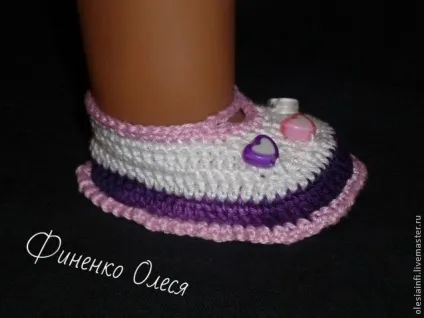 Пінетки туфельки для бебі бон - ярмарок майстрів - ручна робота, handmade (накидом стовпчика накидом) Пінетки туфельки для бебі бон - ярмарок майстрів - ручна робота, handmade